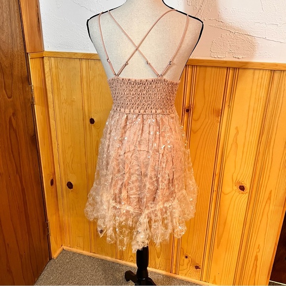 Free People Adella Sequin Slip Dress Sz-S - Picture 5 of 10